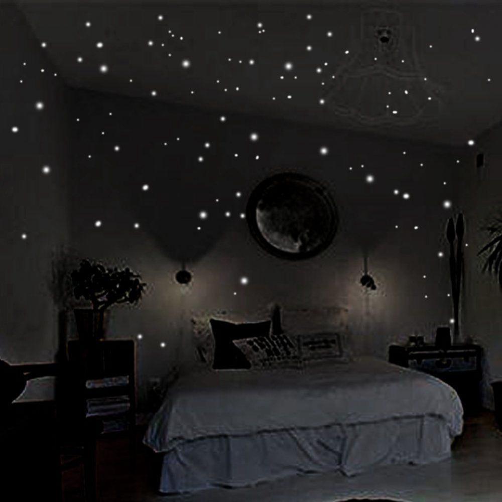 Glow In Dark Stars - 407 Pcs 라운드 도트 벽 스티커