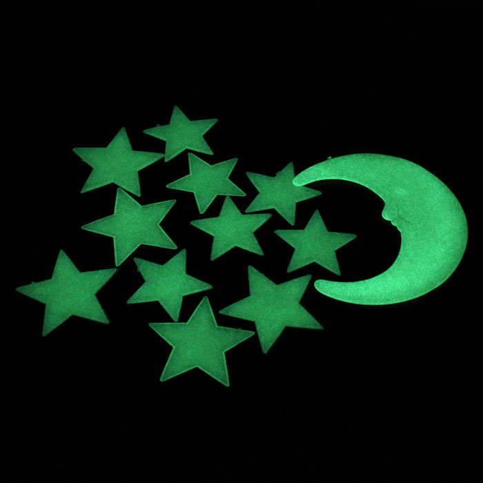 Glow In Dark Stars - 별 달 어둠 속에서 빛나는 형광