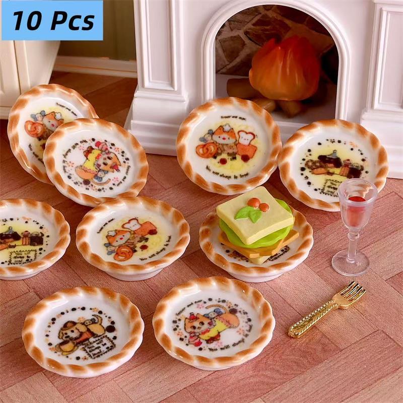 Kids Toys Dog - 10개 세트 인형집 미니어처 강아지 프린트