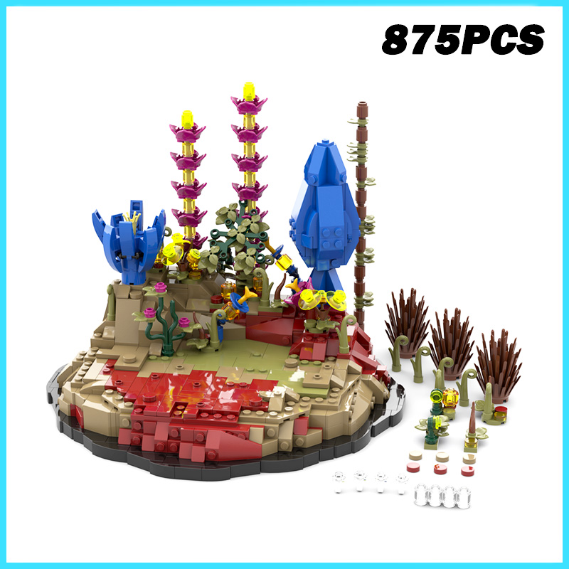 Kids Toys Exhibition - 875PCS 새로운 MOC 전시회 풍경 배틀