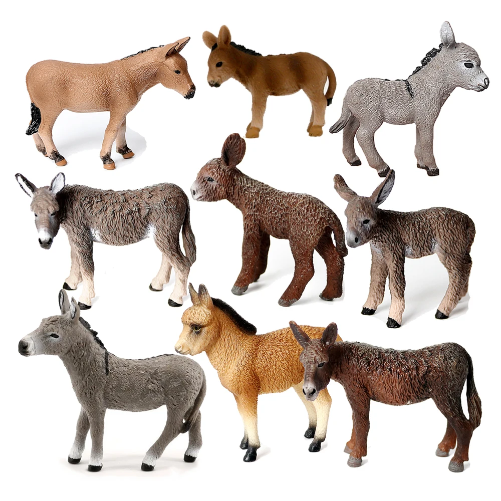 Kids Toys Horse - 당나귀 모델 장난감 동물 피규어 농장