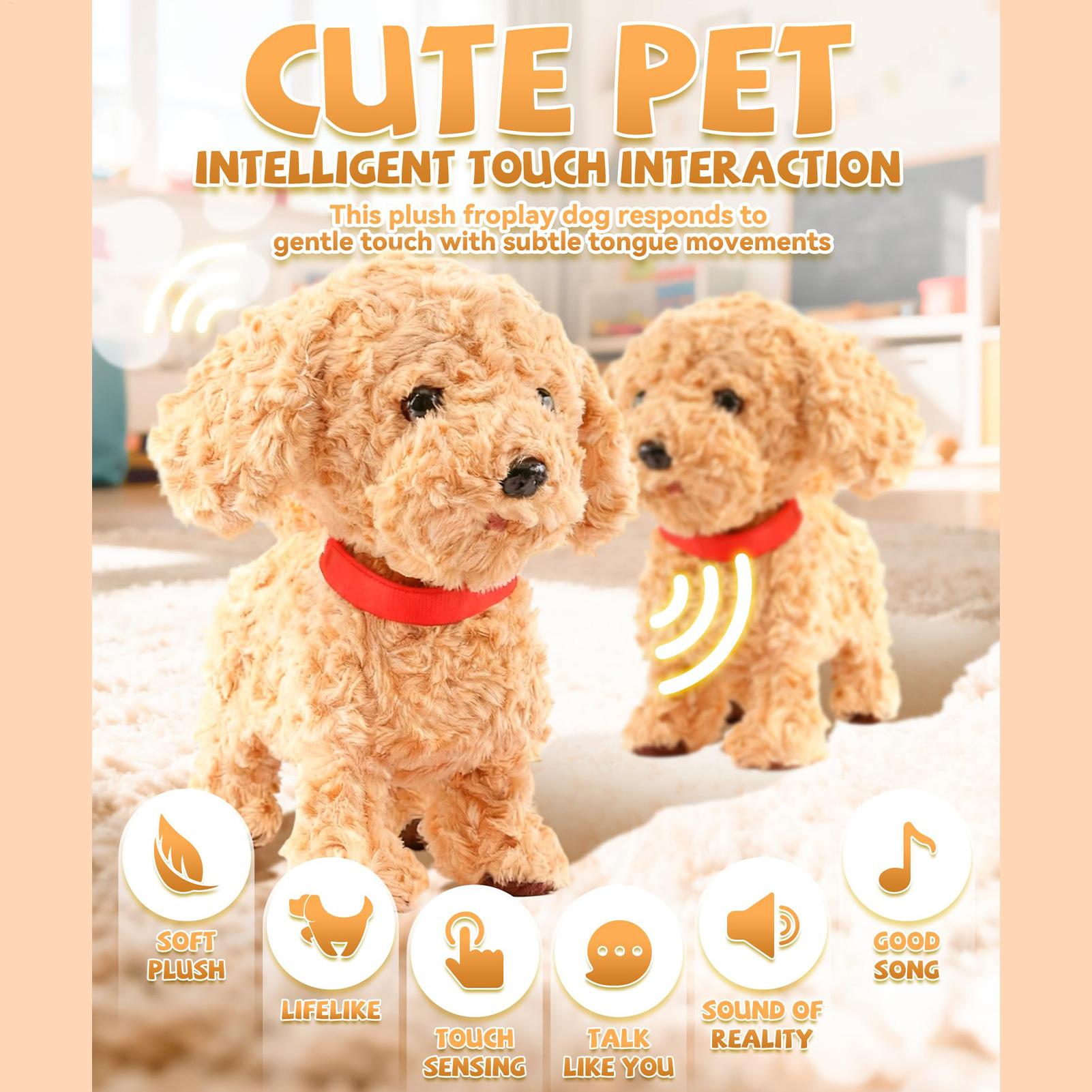 Kids Toys Dog - 실감나는 로봇 강아지 봉제 인형, 부드러운