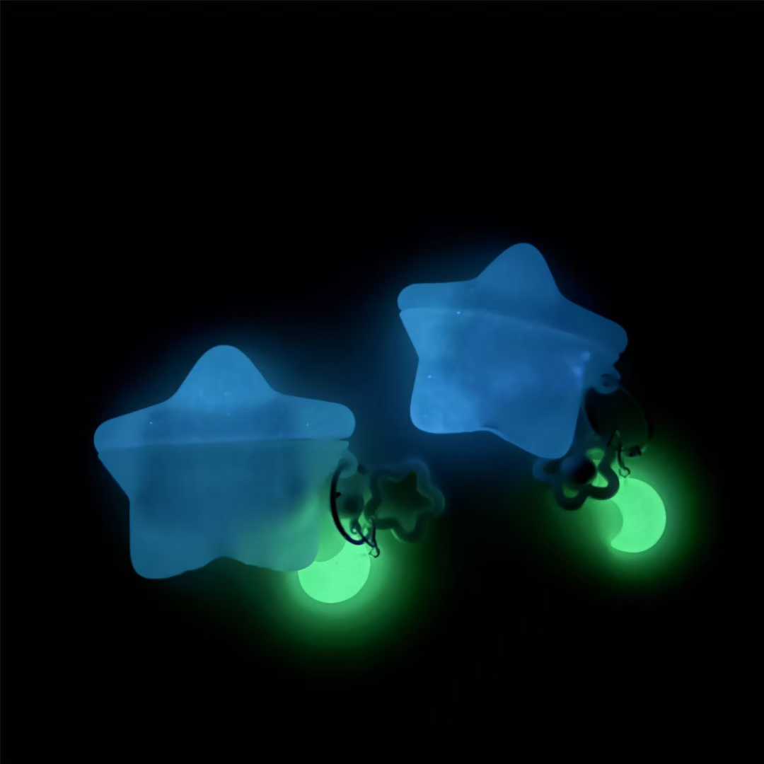 Glow In Dark Stars - 어두운 곳에서 빛나는 별 실리콘 이어폰