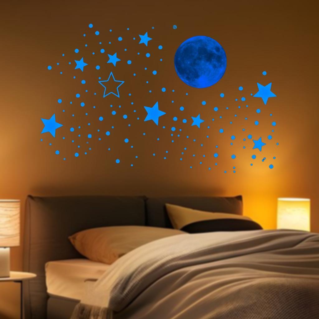 Glow In Dark Stars - 5개 야광 벽 스티커 홈 DIY