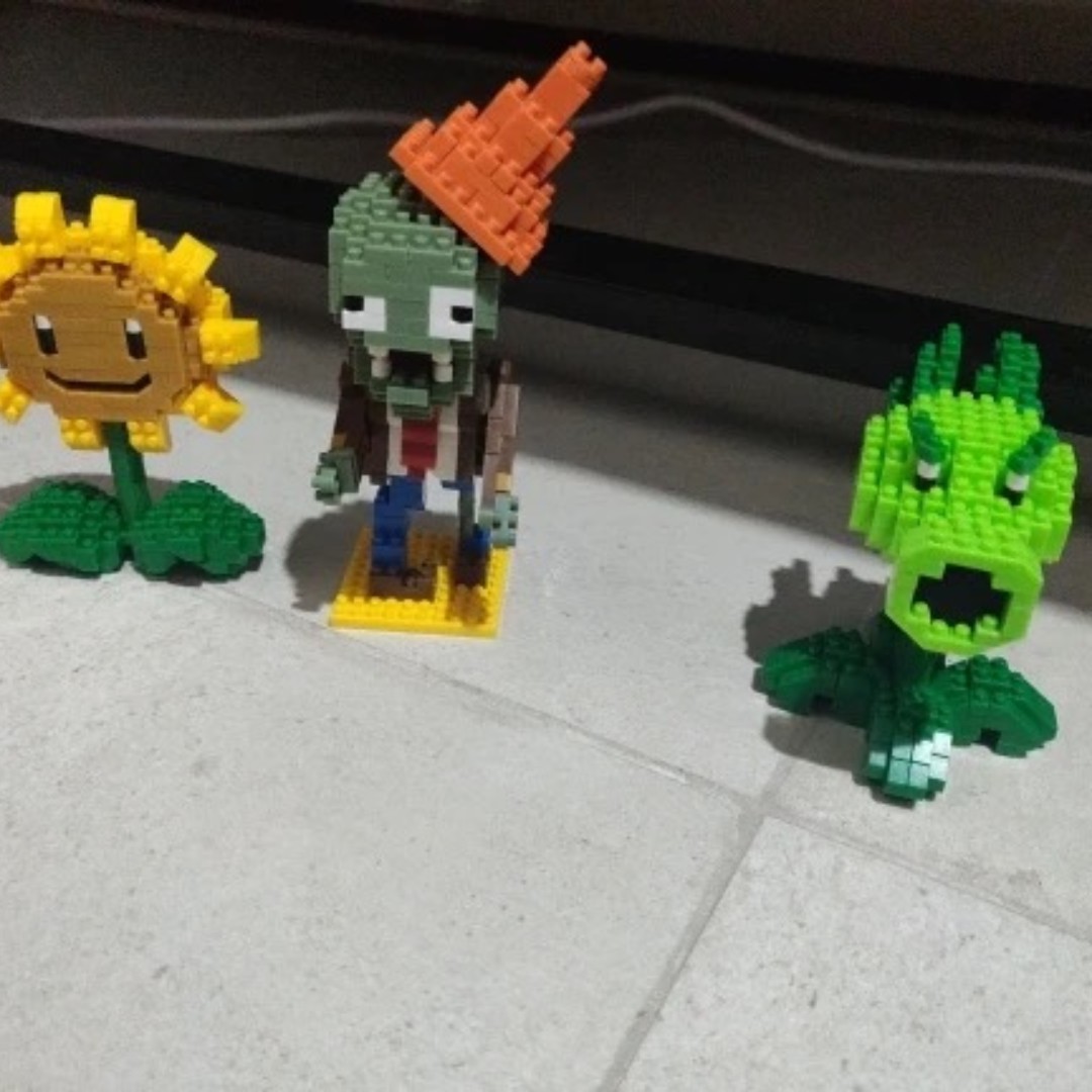 식물 VS 좀비 블록 작은 만화 미니 빌딩 블록 Pea - Kids Zombie Toys 리뷰 및 가격