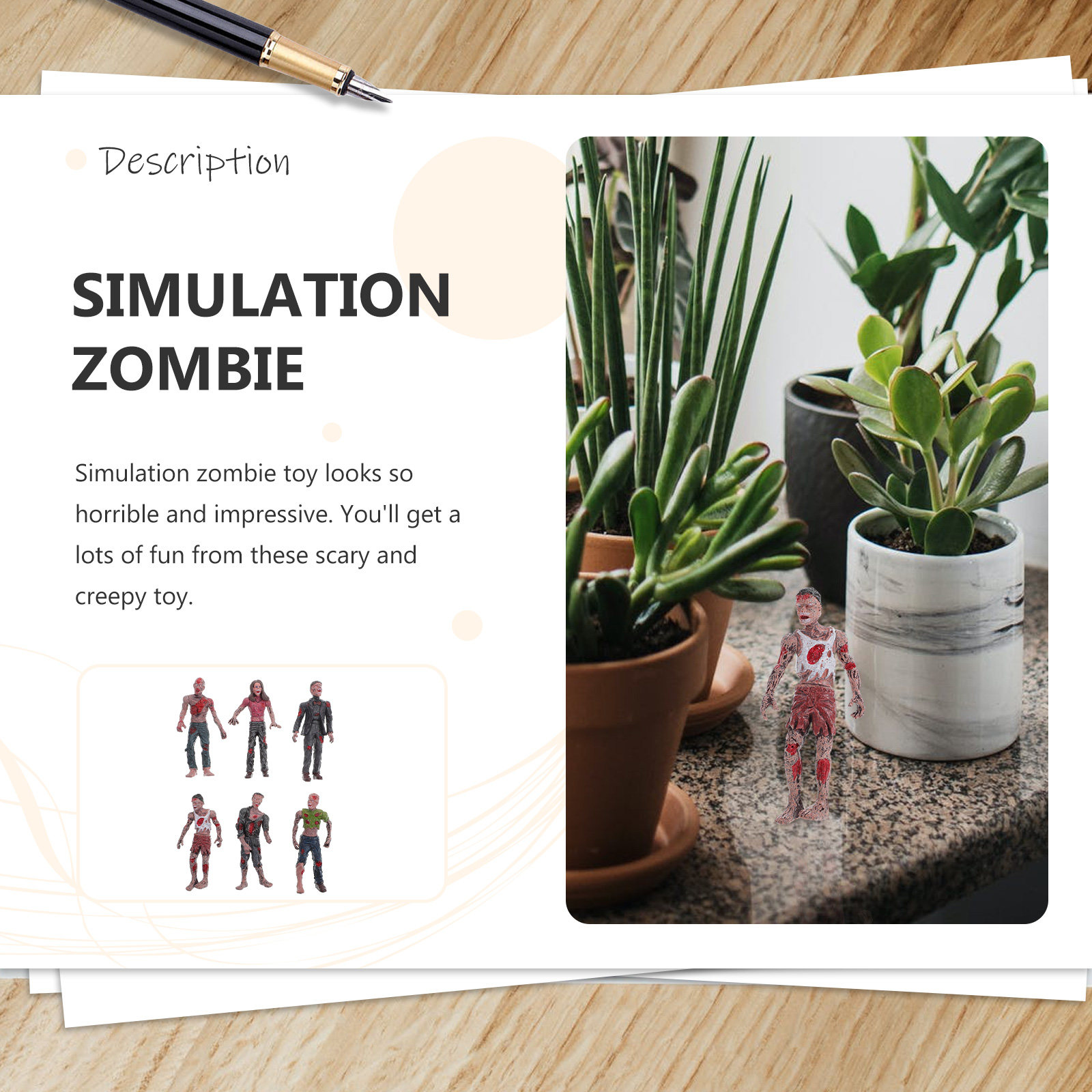 6 Pcs 할로윈 장식 장난감 좀비 그림 미니어처 소품 - Kids Zombie Toys 리뷰 및 가격