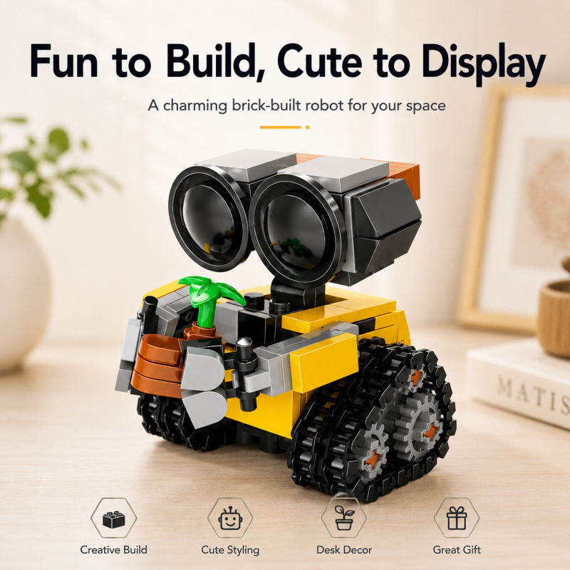 미니 로봇 빌딩 블록 세트, 식물 액세서리가 포함된 귀 - Lego Building Blocks 리뷰 및 가격