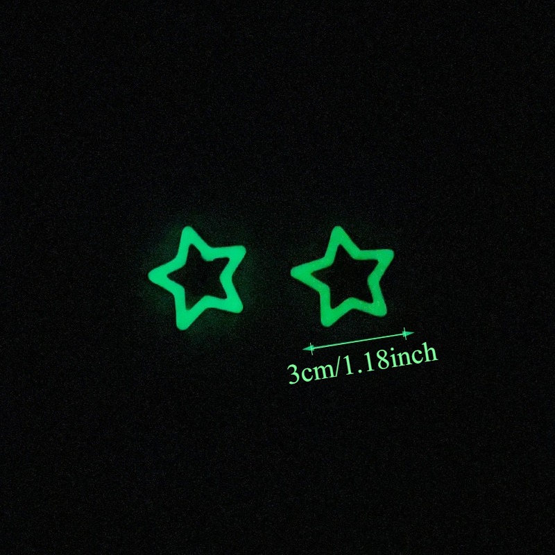 10pcs 어둠 속에서 빛나는 다채로운 별 하트 머리핀 - Glow In Dark Stars 리뷰 및 가격