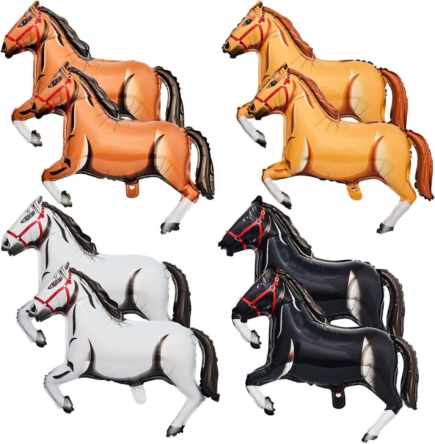 말 모양 포일 풍선 서부 카우보이 테마 파티 장식 동물 - Kids Toys Horse 리뷰 및 가격