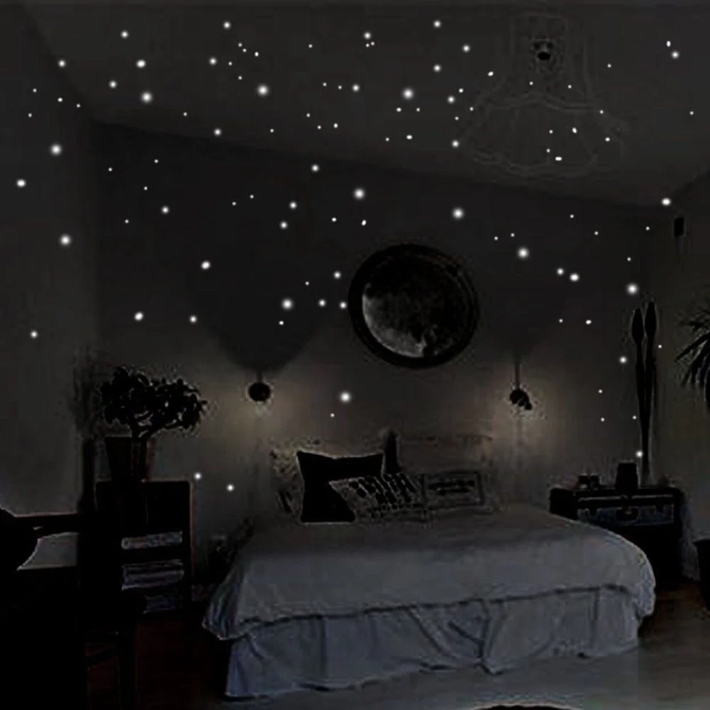 어두운 별빛 속에서 빛나는 벽 스티커 데칼, 어린이 방 - Glow In Dark Stars 리뷰 및 가격