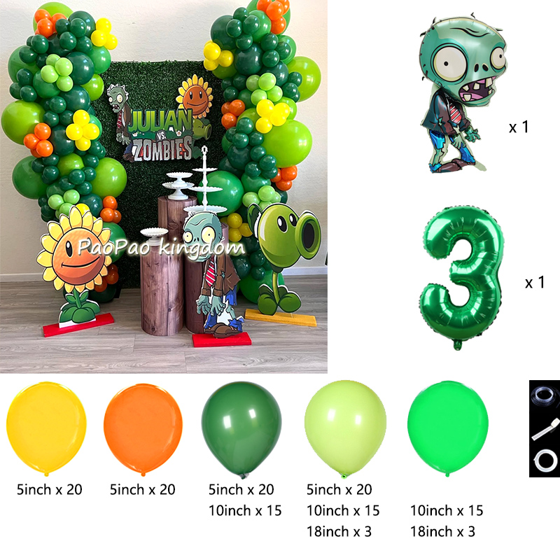 식물 대 좀비 풍선 만화 게임 풍선 아치 키트 숫자 1 - Kids Zombie Toys 리뷰 및 가격