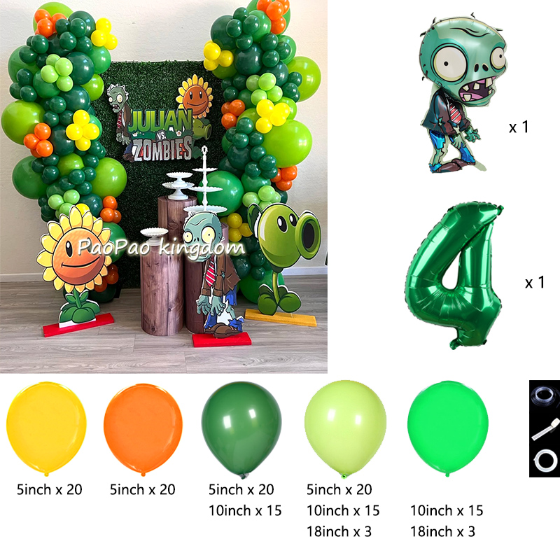 식물 대 좀비 풍선 만화 게임 풍선 아치 키트 숫자 1 - Kids Zombie Toys 리뷰 및 가격