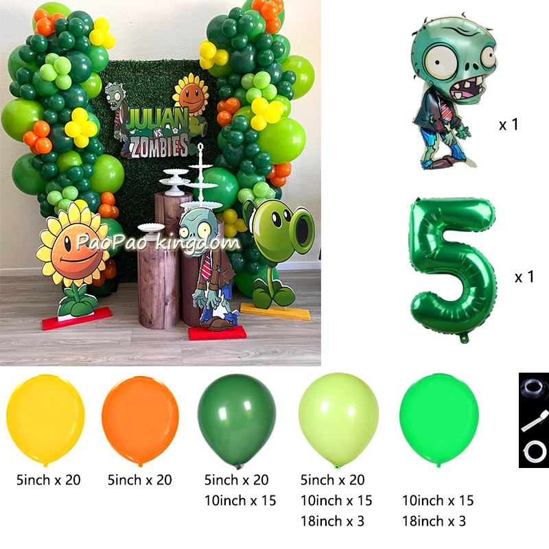 식물 대 좀비 풍선 만화 게임 풍선 아치 키트 숫자 1 - Kids Zombie Toys 리뷰 및 가격