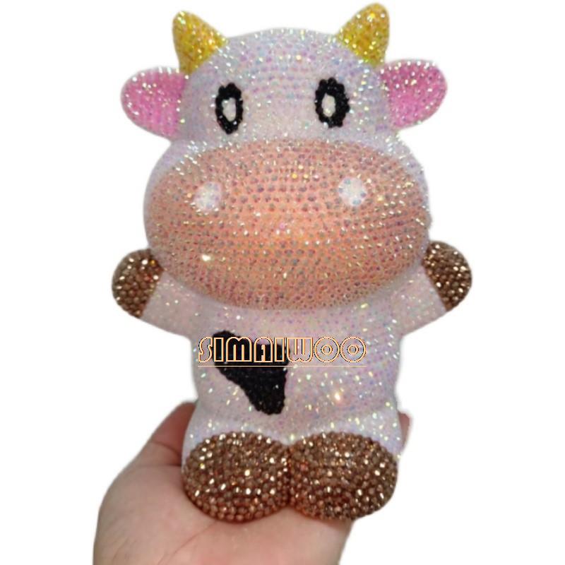 DIY 라인석 아트 암소 인형 장난감, 동전 보관, 어 - Kids Toys Exhibition 리뷰 및 가격