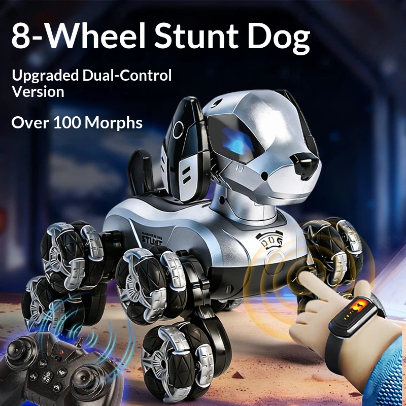 새로운 RC 스턴트 로봇 강아지 8륜 전동 장난감 자동 - Kids Toys Dog 리뷰 및 가격