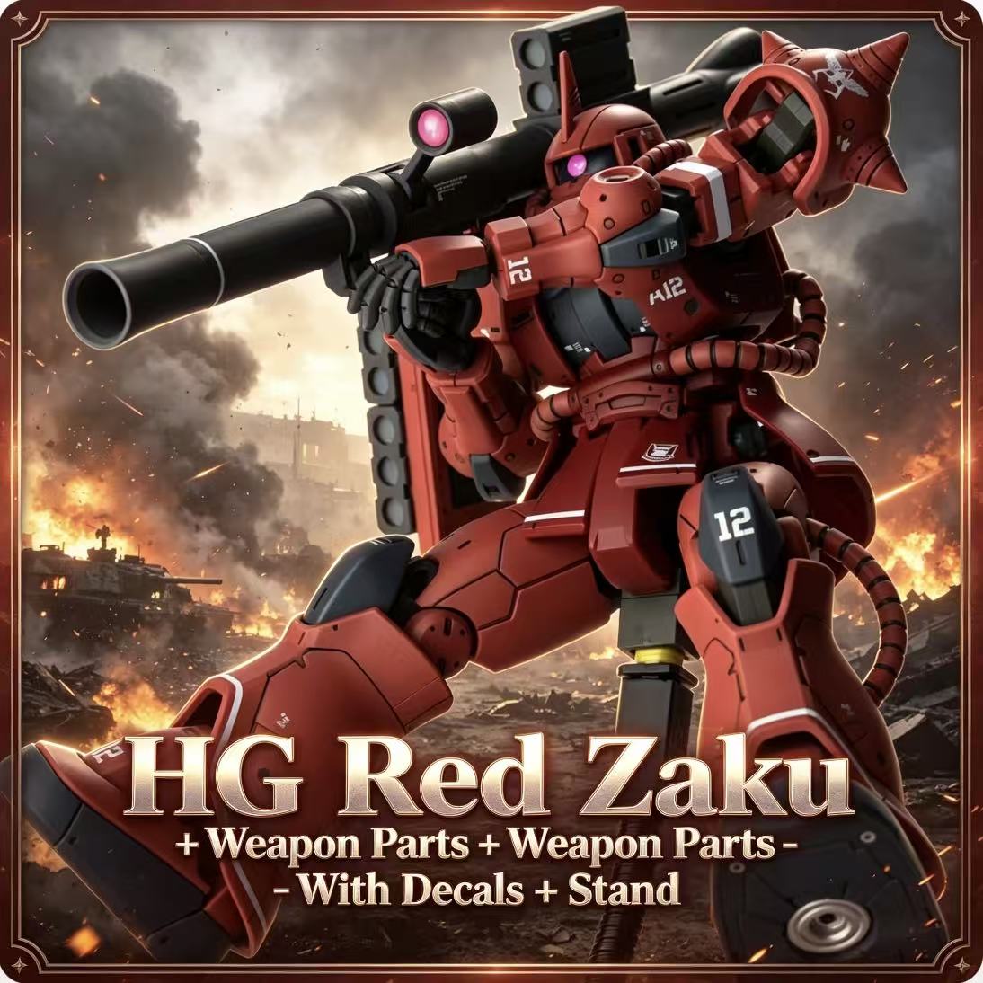 024HG 차르스 커스텀 올드 타입 레드 자쿠 I HG - Bandai Model Gundam Hg 리뷰 및 가격