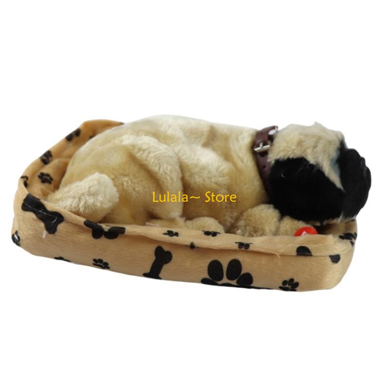 Y4QA 현실적인 개 잠자는 봉제 장식 호흡 모피 개  - Kids Toys Dog 리뷰 및 가격