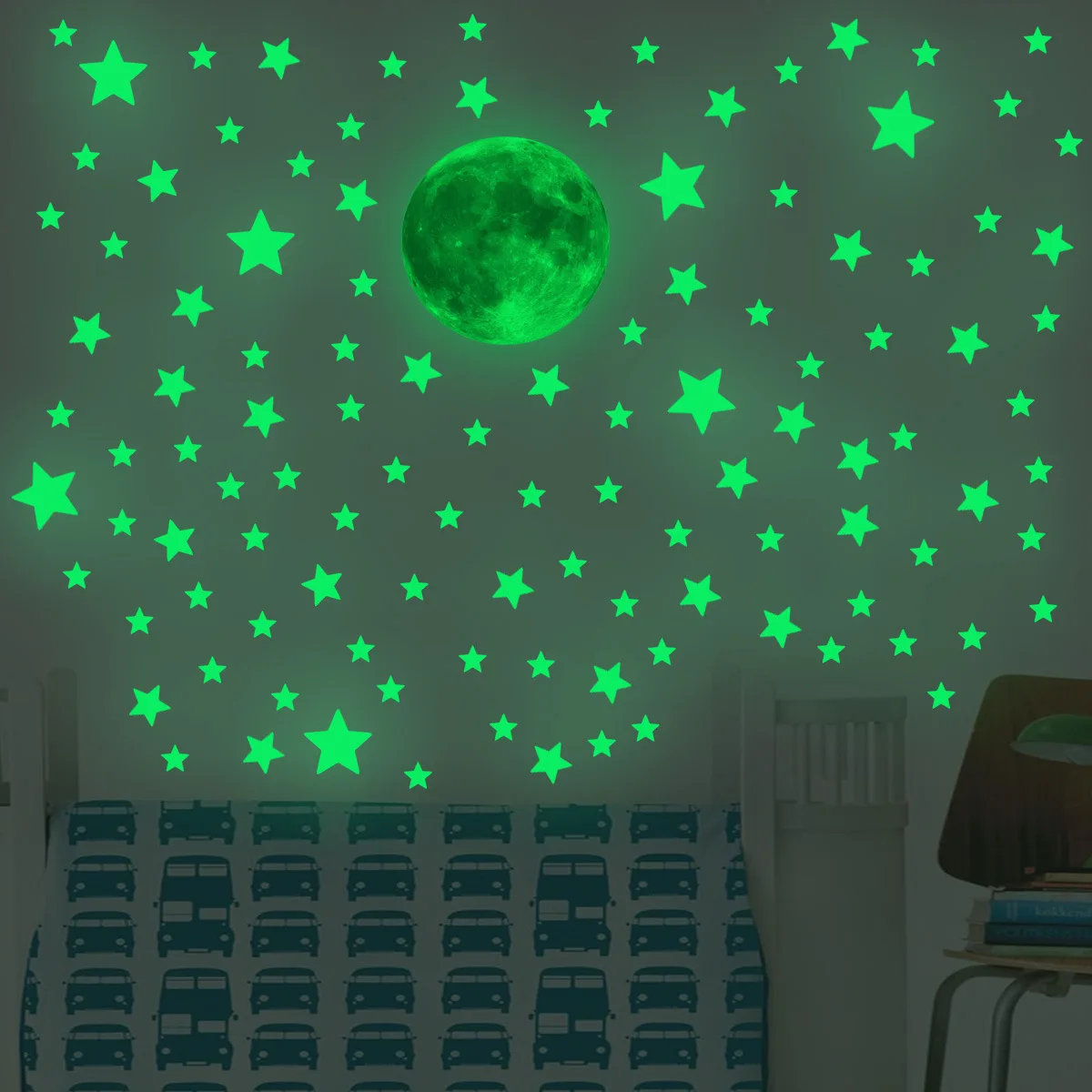 어둠 속에서 빛나는 빛나는 달 별 벽 스티커 어린이 방 - Glow In Dark Stars 리뷰 및 가격