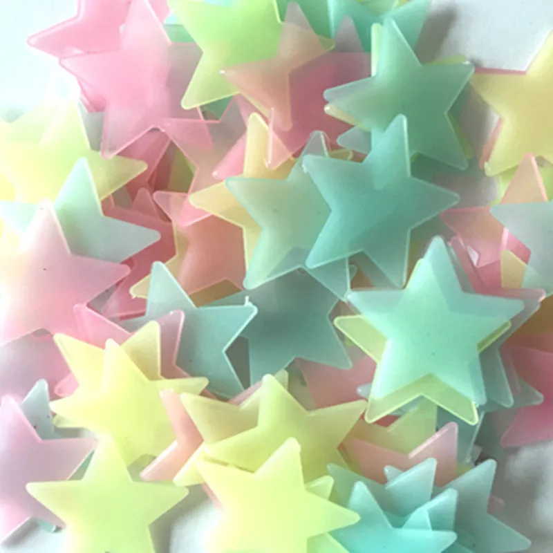 100pcs 형광 어둠 속에서 빛나는 별 벽 스티커 어 - Glow In Dark Stars 리뷰 및 가격