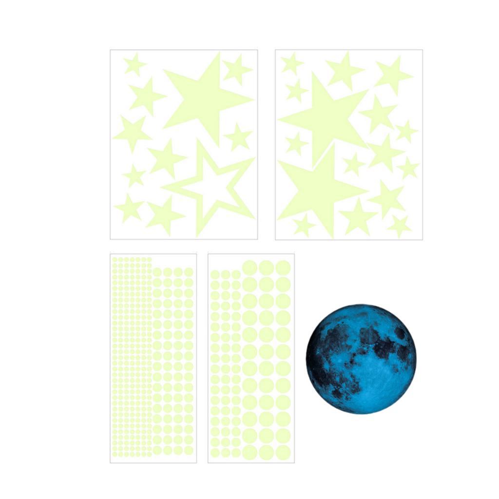 5개 야광 벽 스티커 홈 DIY 벽화 별 달 점 스티커 - Glow In Dark Stars 리뷰 및 가격