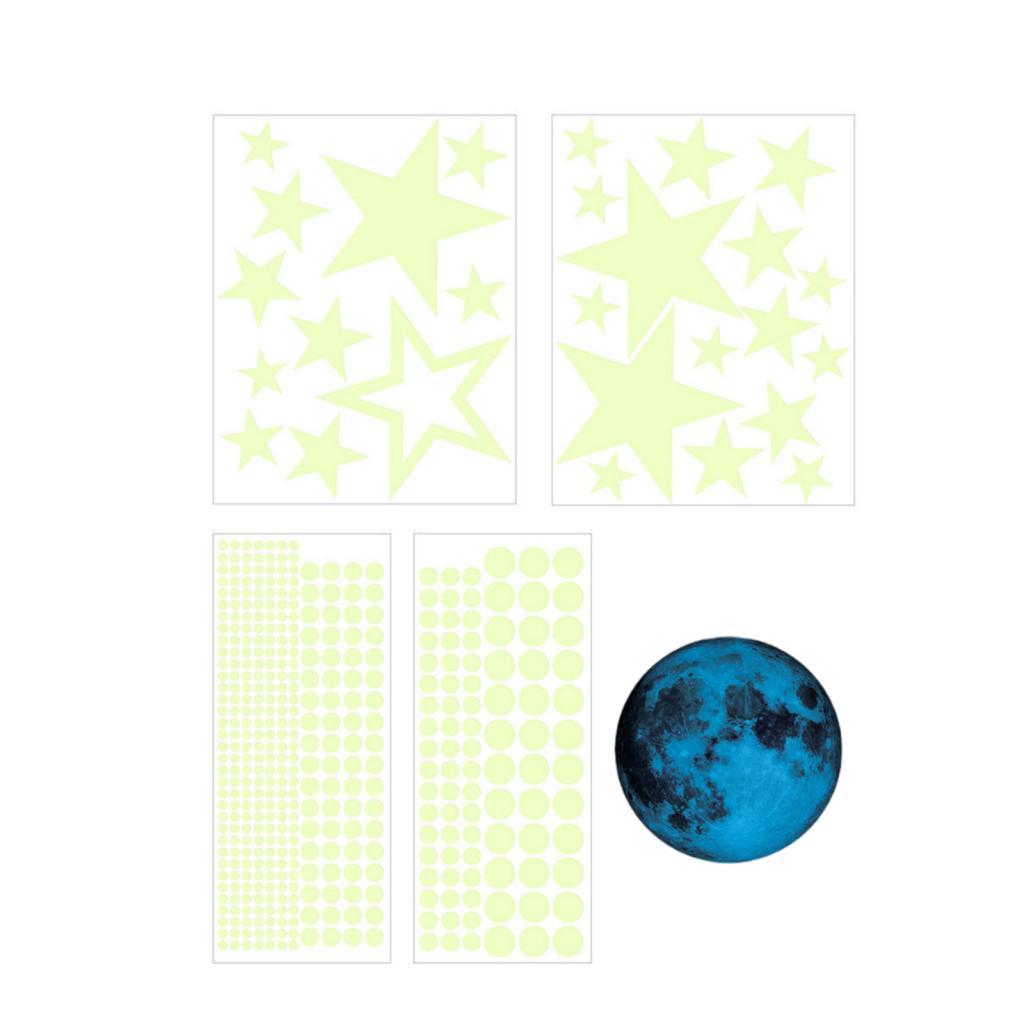 5개 야광 벽 스티커 홈 DIY 벽화 별 달 점 스티커 - Glow In Dark Stars 리뷰 및 가격