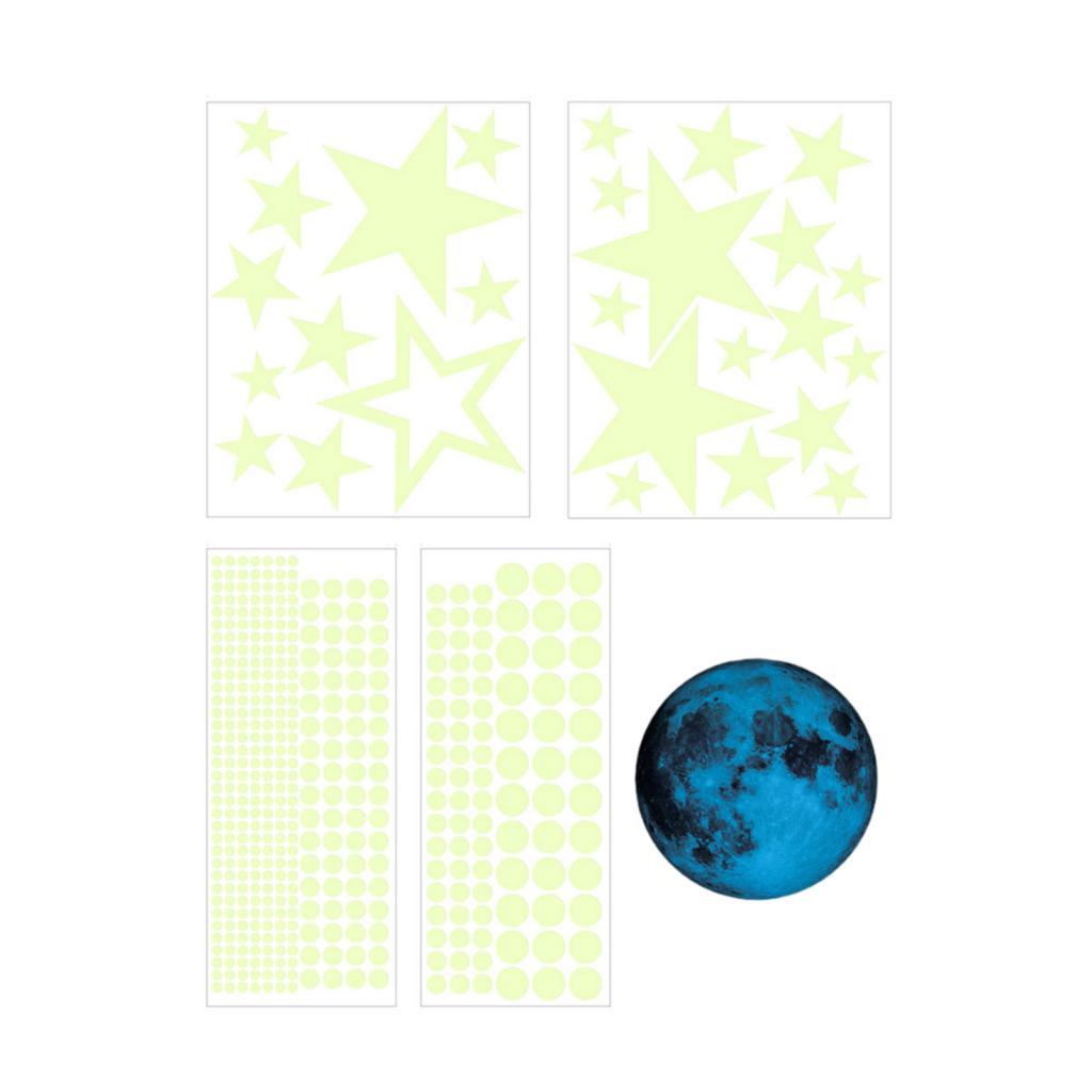 5개 야광 벽 스티커 홈 DIY 벽화 별 달 점 스티커 - Glow In Dark Stars 리뷰 및 가격