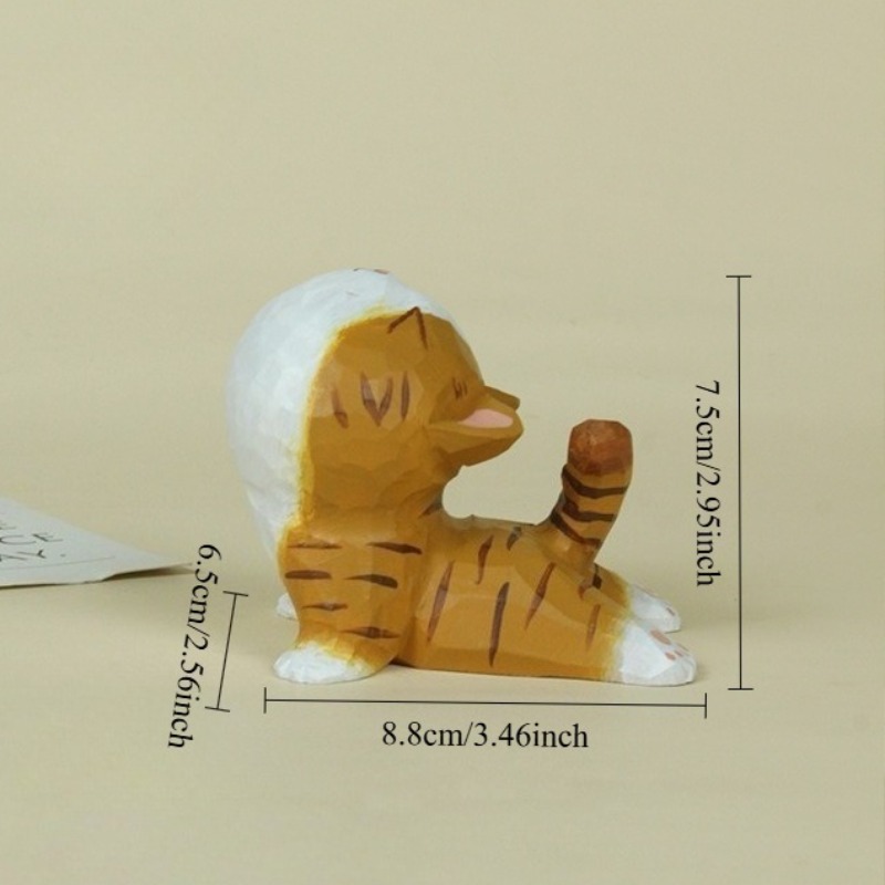 요가 고양이 수제 나무 고양이 장식품 귀여운 고양이 집 - Kids Yoga Toys 리뷰 및 가격