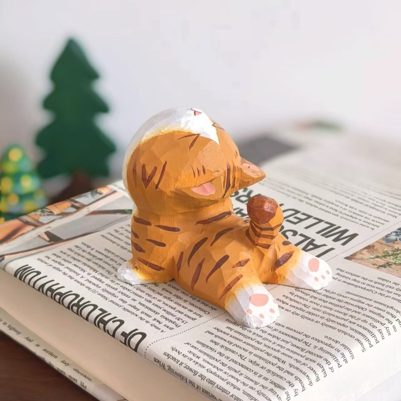 요가 고양이 수제 나무 고양이 장식품 귀여운 고양이 집 - Kids Yoga Toys 리뷰 및 가격